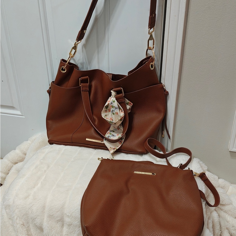 Steve Madden Brown Shoulder Bag and crossbody set!